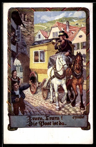 Künstler zindel trara - künstler-ak,