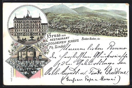 Lithographie baden - lithographie, baden-baden